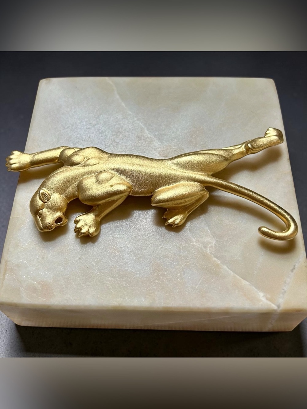 Panther Statement Brooch 1980s Gold-tone Vintage Retro